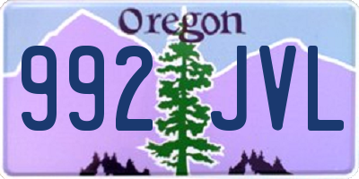 OR license plate 992JVL