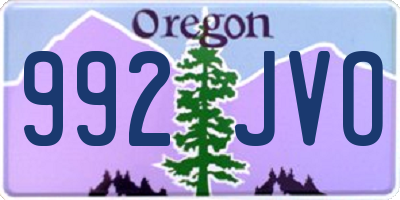 OR license plate 992JVO