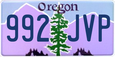 OR license plate 992JVP