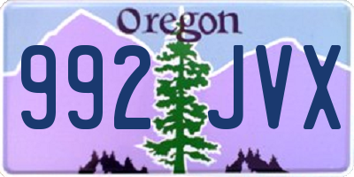 OR license plate 992JVX