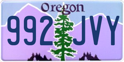 OR license plate 992JVY