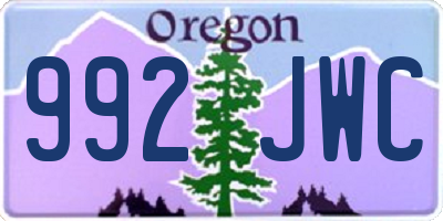 OR license plate 992JWC