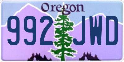 OR license plate 992JWD