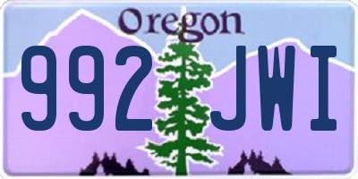 OR license plate 992JWI