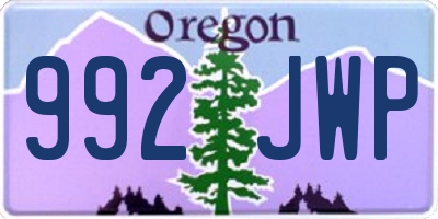 OR license plate 992JWP