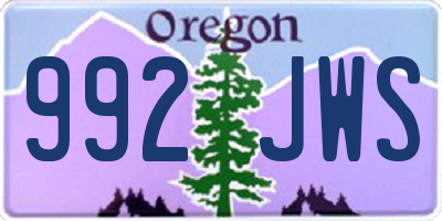 OR license plate 992JWS