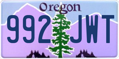 OR license plate 992JWT