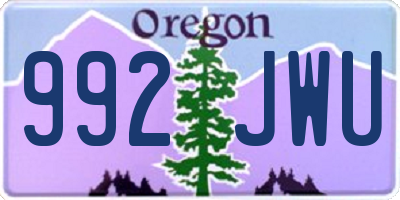 OR license plate 992JWU