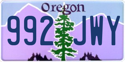 OR license plate 992JWY