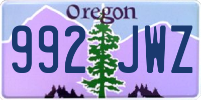 OR license plate 992JWZ