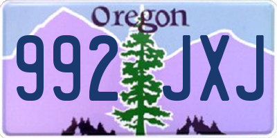 OR license plate 992JXJ