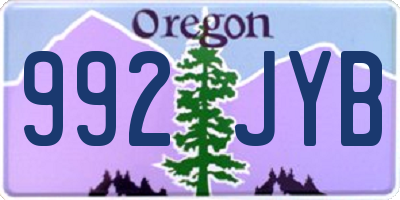OR license plate 992JYB
