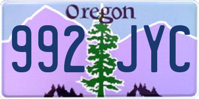 OR license plate 992JYC