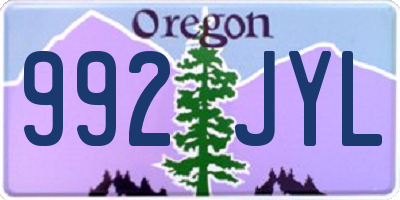 OR license plate 992JYL