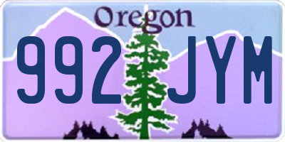 OR license plate 992JYM