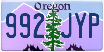OR license plate 992JYP