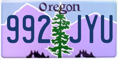 OR license plate 992JYU