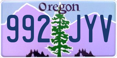 OR license plate 992JYV