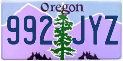 OR license plate 992JYZ