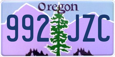 OR license plate 992JZC