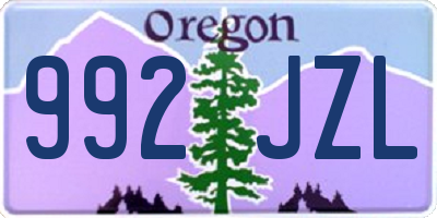 OR license plate 992JZL