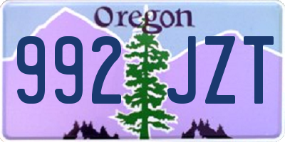 OR license plate 992JZT
