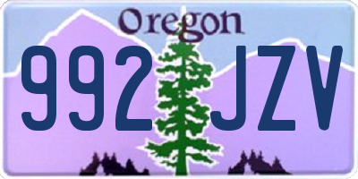 OR license plate 992JZV
