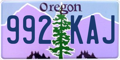 OR license plate 992KAJ