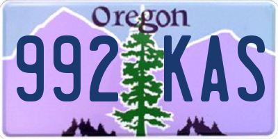 OR license plate 992KAS