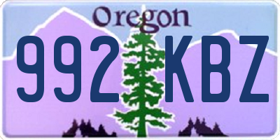 OR license plate 992KBZ