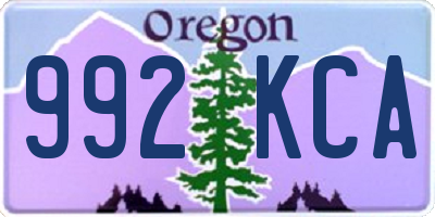 OR license plate 992KCA