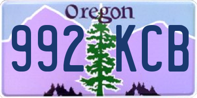 OR license plate 992KCB