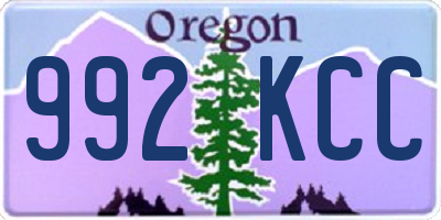 OR license plate 992KCC