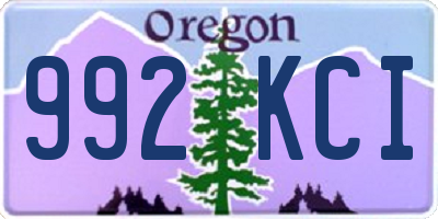 OR license plate 992KCI