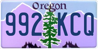 OR license plate 992KCQ