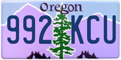 OR license plate 992KCU