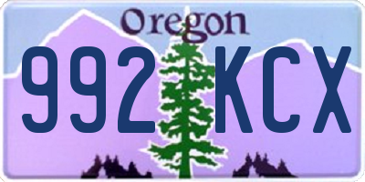 OR license plate 992KCX