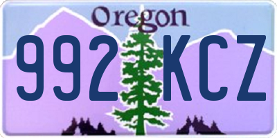 OR license plate 992KCZ