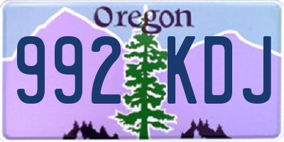 OR license plate 992KDJ