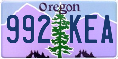 OR license plate 992KEA