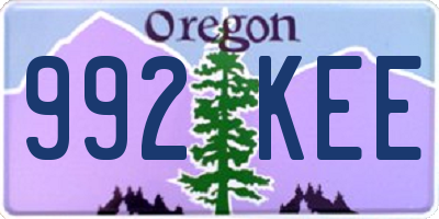 OR license plate 992KEE