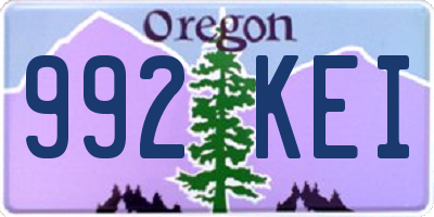 OR license plate 992KEI
