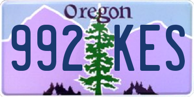 OR license plate 992KES