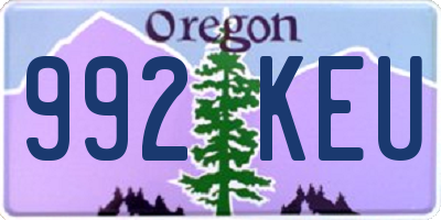 OR license plate 992KEU