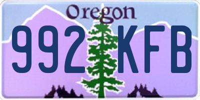 OR license plate 992KFB