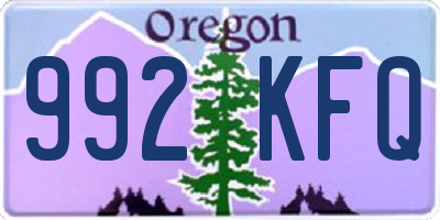 OR license plate 992KFQ