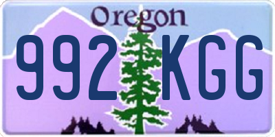 OR license plate 992KGG