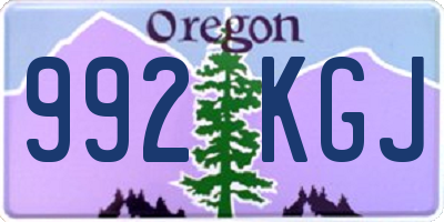 OR license plate 992KGJ