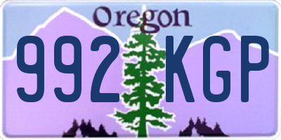 OR license plate 992KGP