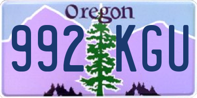 OR license plate 992KGU